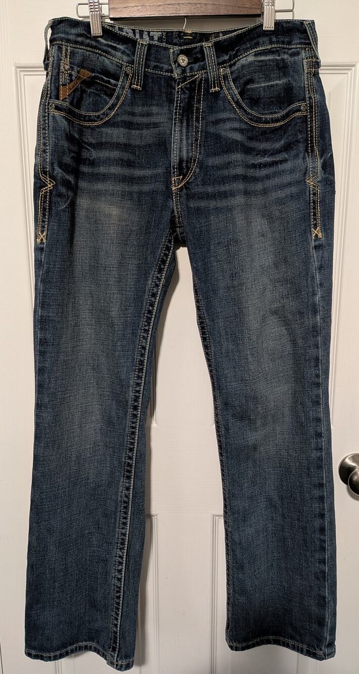 Ariat M5 Men's Jeans 31x32 Slim Fit Straight Leg Denim Cowboy Western Wash